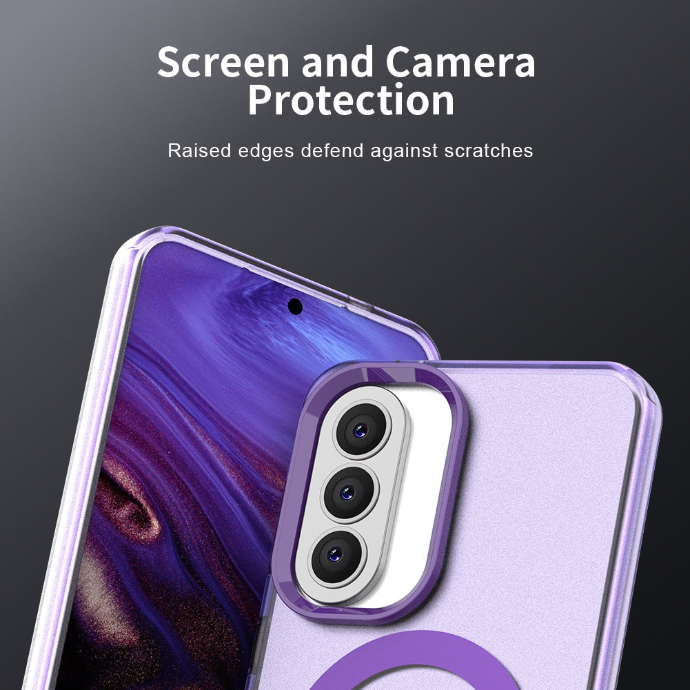 Ovitek MagSafe za Samsung Galaxy A57 5G, Techsuit, CandyCase, Vijolična