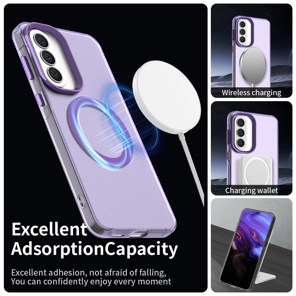 Ovitek MagSafe za Samsung Galaxy A57 5G, Techsuit, CandyCase, Vijolična