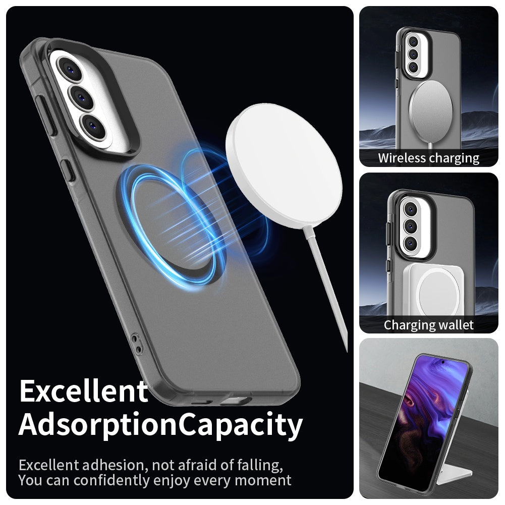 Ovitek MagSafe za Samsung Galaxy A57 5G, Techsuit, CandyCase, Črn