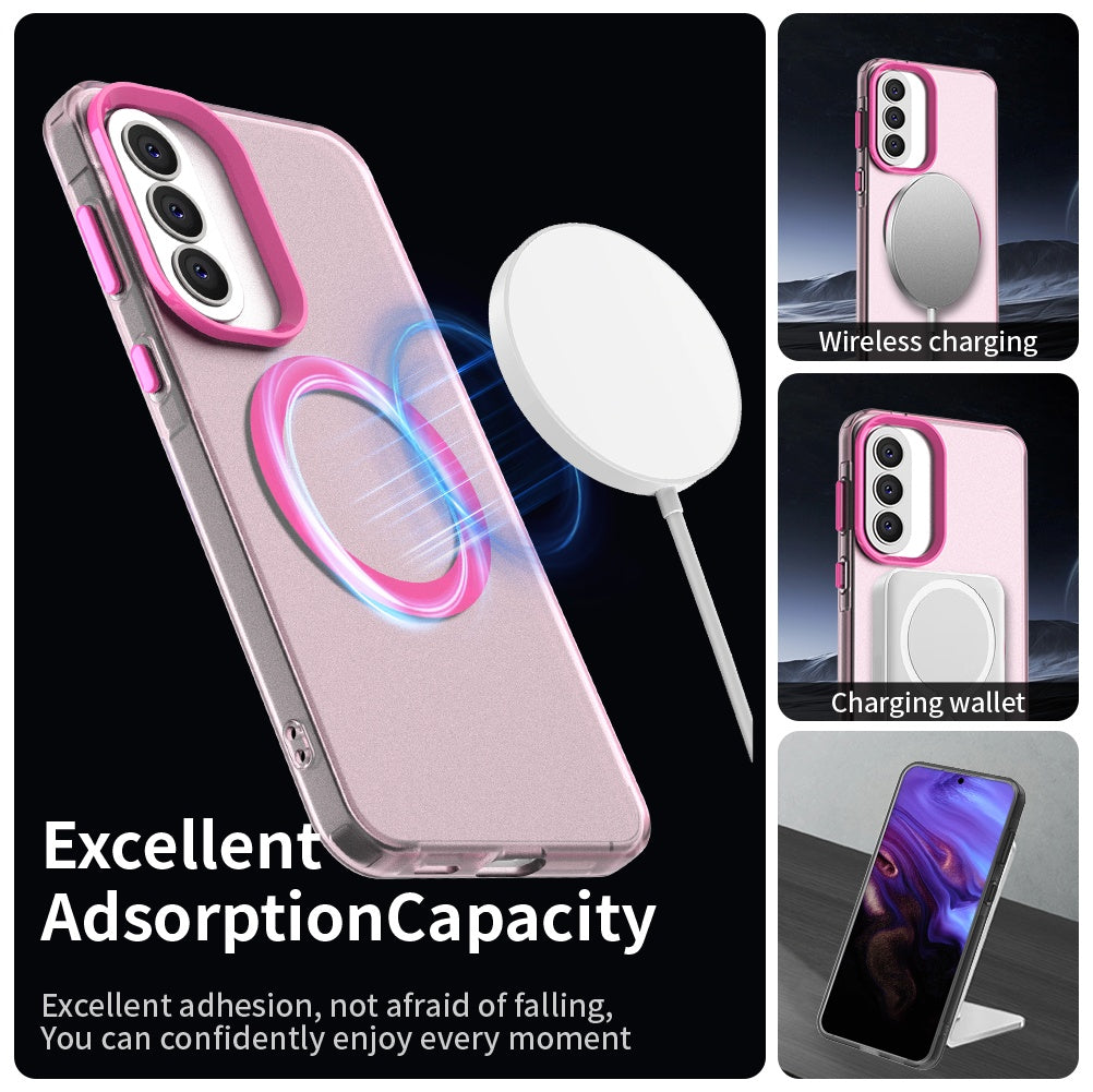 Ovitek MagSafe za Samsung Galaxy A57 5G, Techsuit, CandyCase, Roza