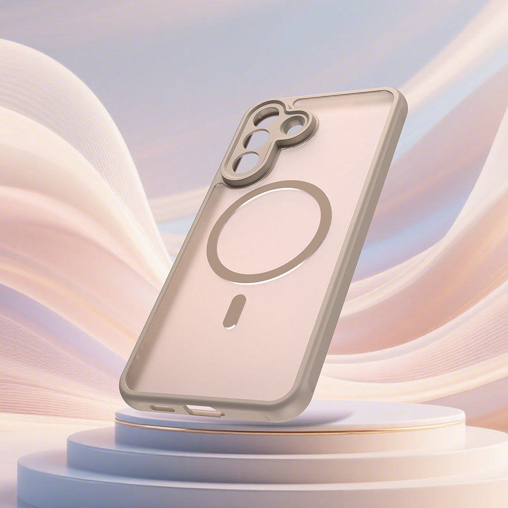 Ovitek MagSafe za Samsung Galaxy A57 5G, Techsuit, HaloFrost II, Zlat.