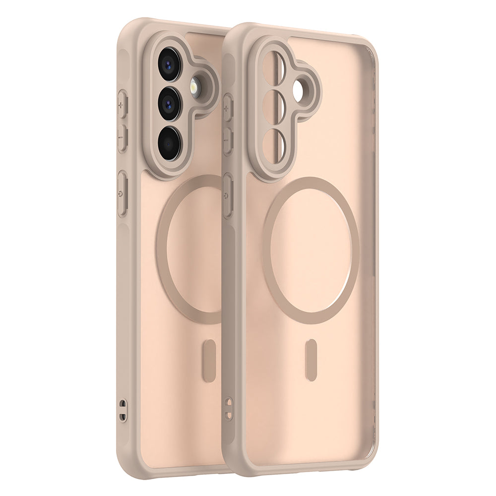 Ovitek MagSafe za Samsung Galaxy A57 5G, Techsuit, HaloFrost II, Zlat.