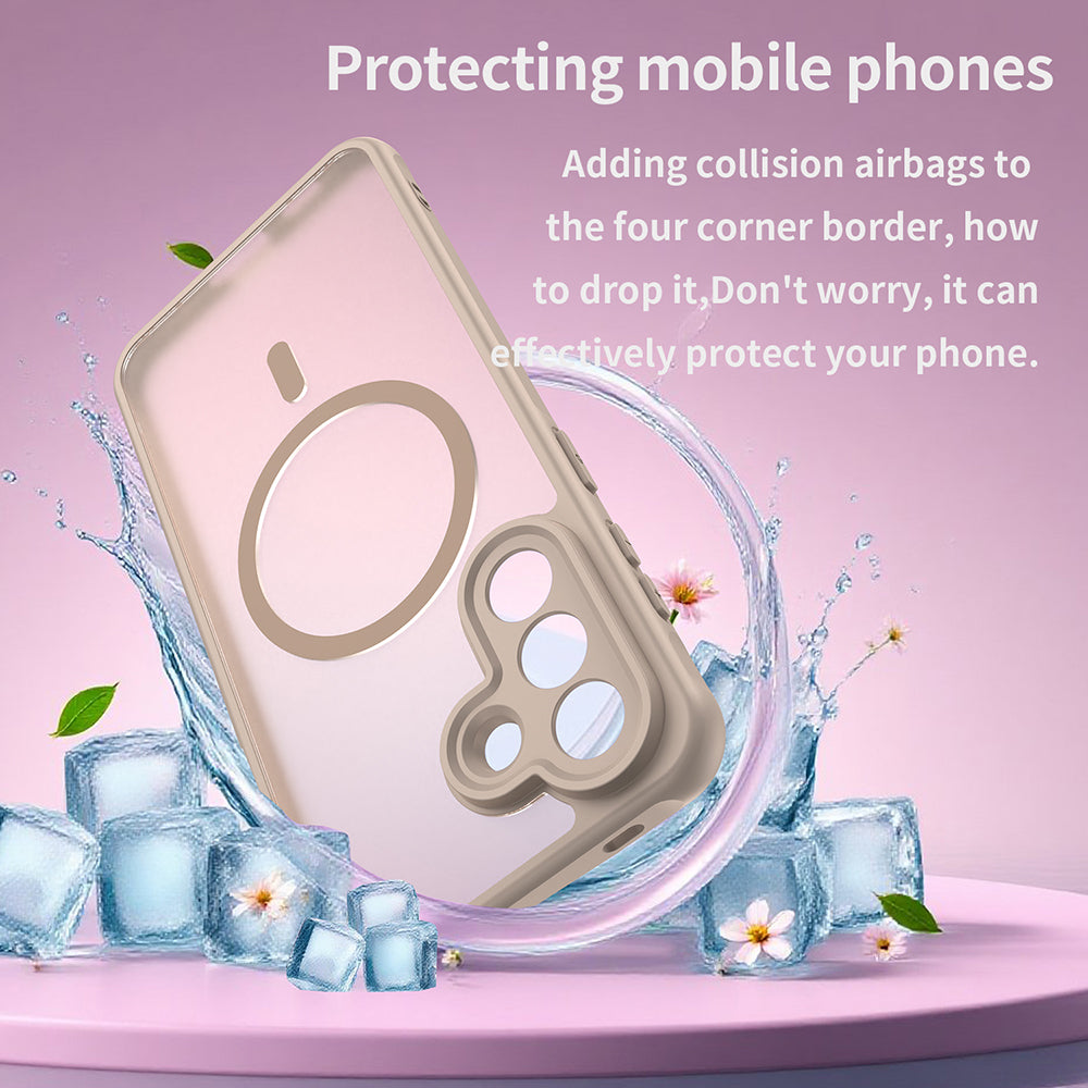 Ovitek MagSafe za Samsung Galaxy A57 5G, Techsuit, HaloFrost II, Zlat.