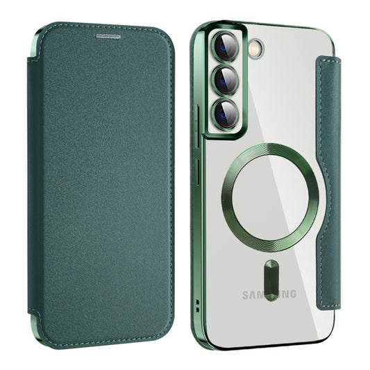 Ovitek MagSafe za Samsung Galaxy S22+ 5G S906, Techsuit, SmartMag Book, Zelen