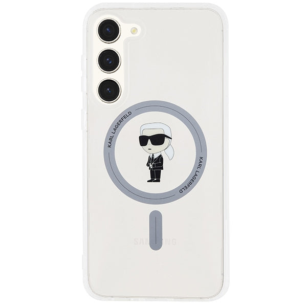 Ovitek MagSafe za Samsung Galaxy S24+ S926, Karl Lagerfeld, IML Ikonik Karl, Prozoren