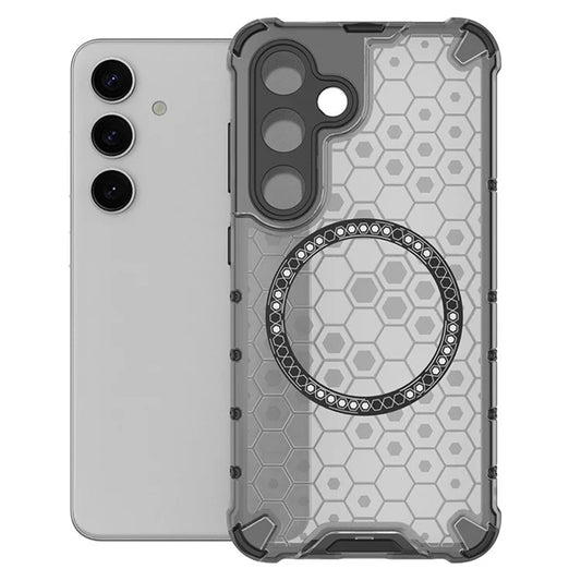 MagSafe ovitek za Samsung Galaxy S24 S921, Techsuit, HoneyComb Shield, Črn