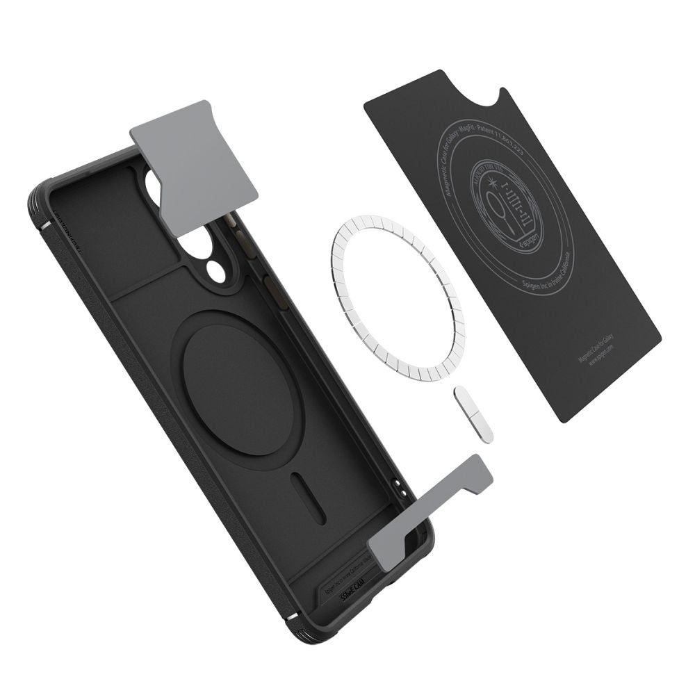 Ovitek MagSafe za Samsung Galaxy S25 Edge S937, Spigen, Core Armor, Mat Črna ACS09406