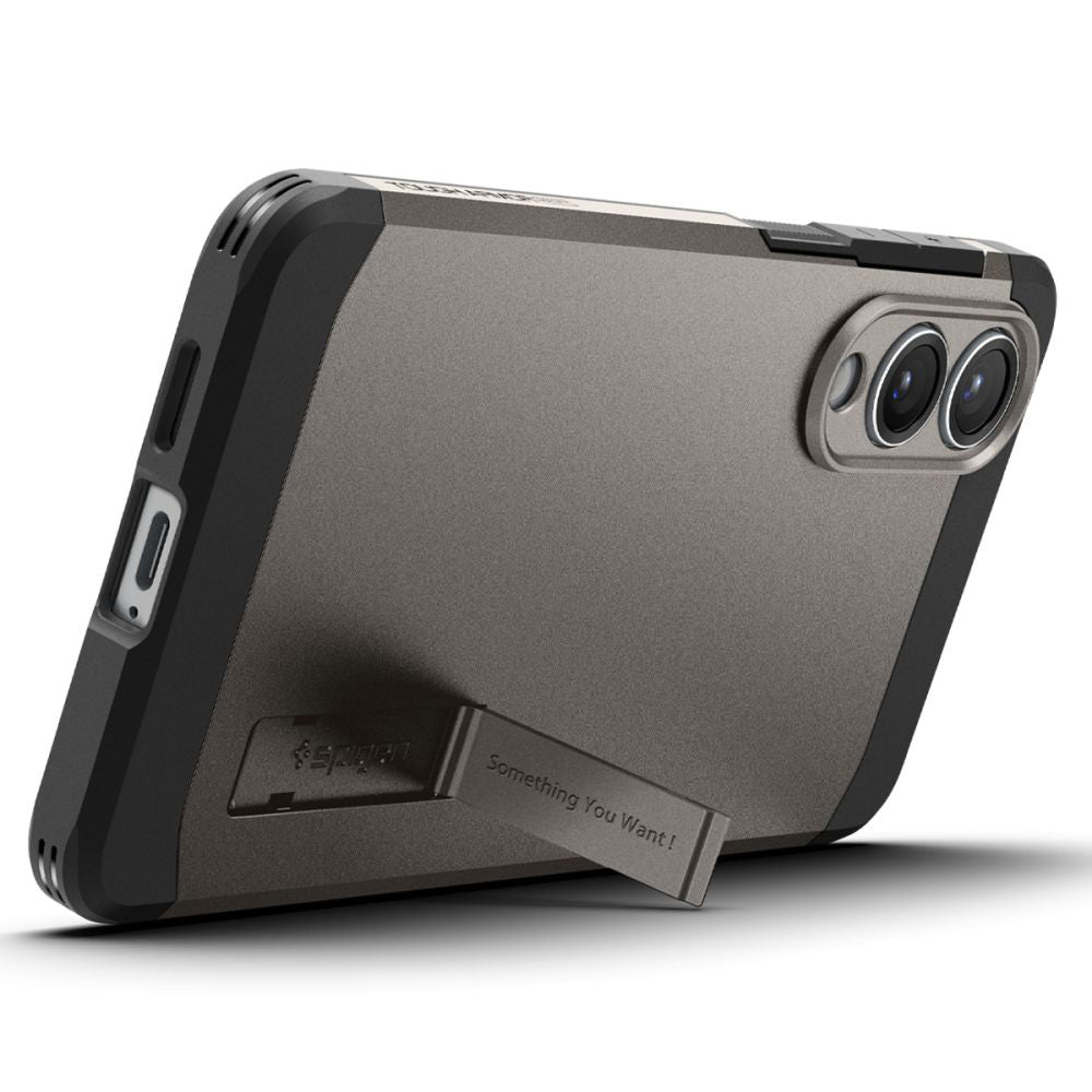 Ovitek MagSafe za Samsung Galaxy S25 Edge S937, Spigen, Tough Armor, Siva ACS09423