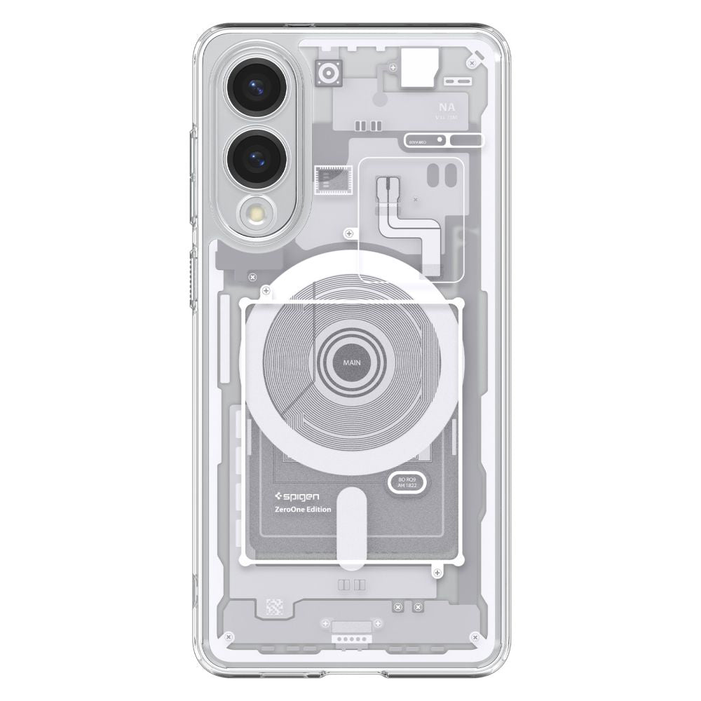 Ovitek MagSafe za Samsung Galaxy S25 Edge S937, Spigen, Ultra Hybrid Zero One, Bela ACS09417