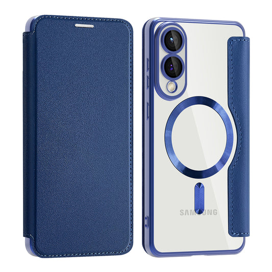 MagSafe Case for Samsung Galaxy S25 Edge S937, Techsuit, SmartMag Book, Blue