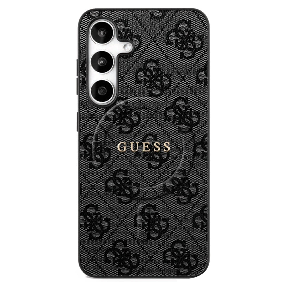 MagSafe ovitek za Samsung Galaxy S25 FE, Guess, 4G Ring Classic Logo, črn