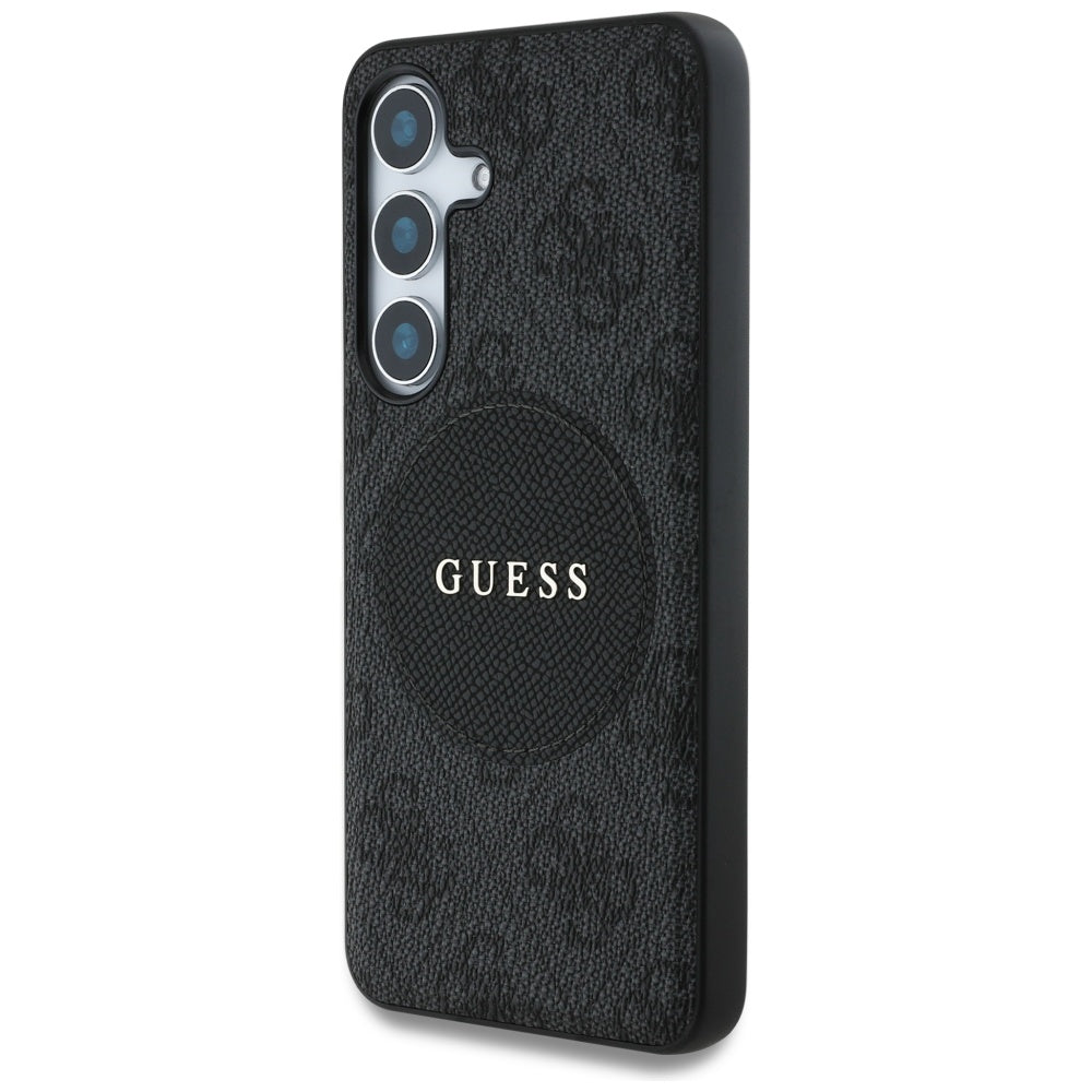 Ovitek MagSafe za Samsung Galaxy S25+ S936, Guess, 4G Circle Classic Logo, črn