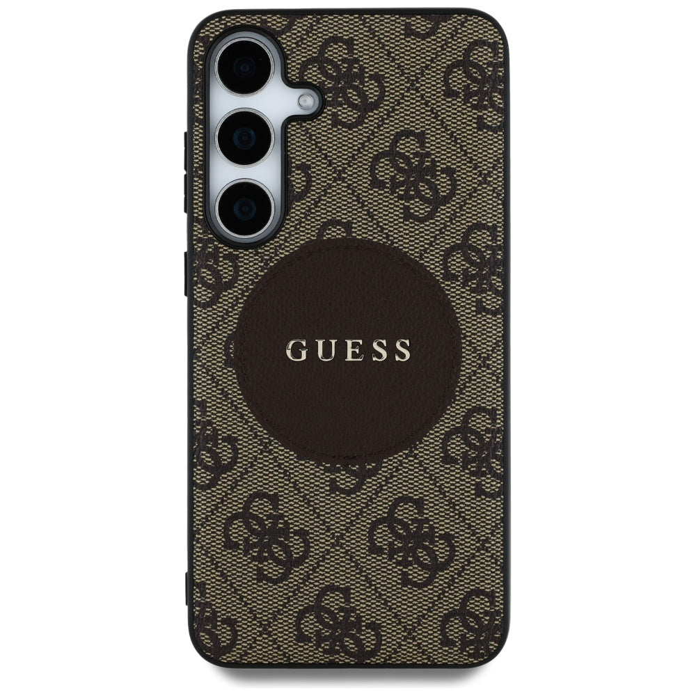 Ovitek MagSafe za Samsung Galaxy S25 S931, Guess, 4G Circle Classic Logo, rjava