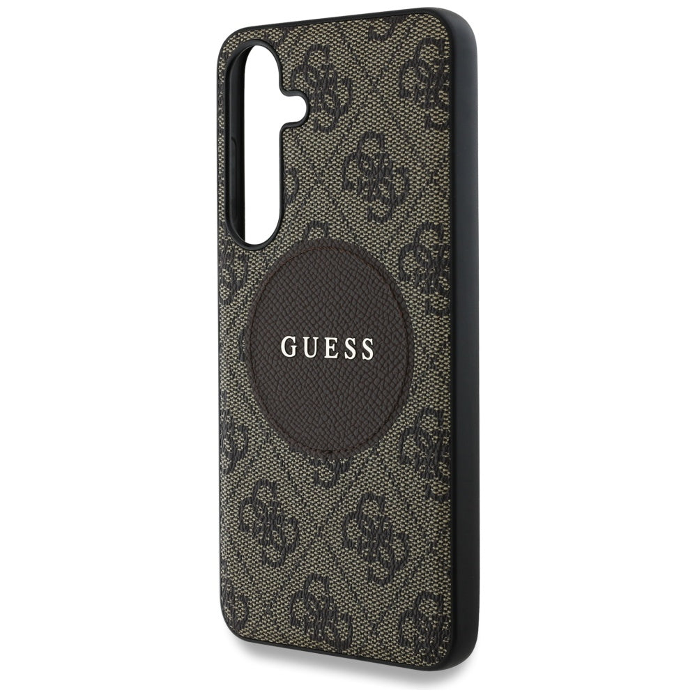 Ovitek MagSafe za Samsung Galaxy S25 S931, Guess, 4G Circle Classic Logo, rjava