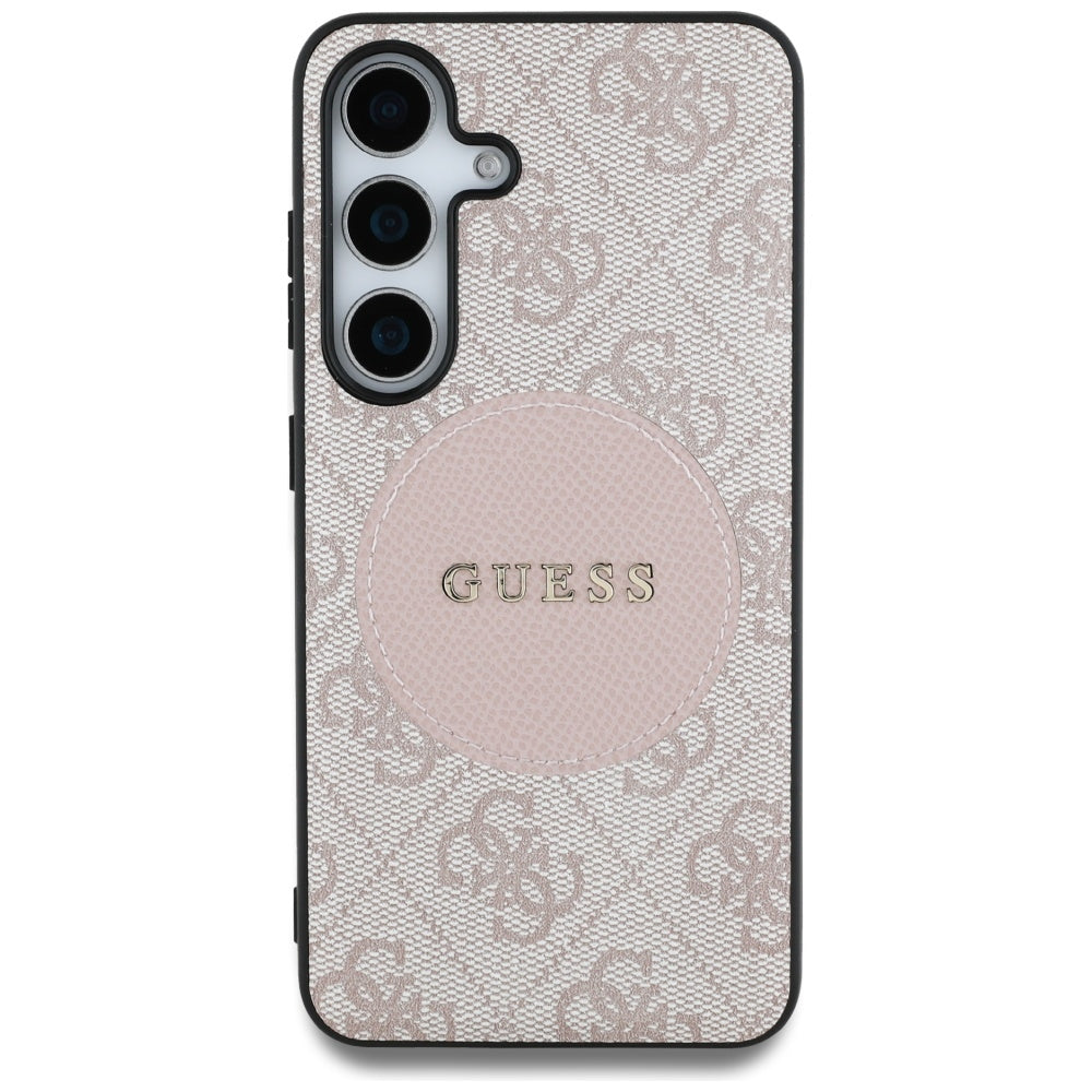 Ovitek MagSafe za Samsung Galaxy S25 S931, Guess, 4G Circle Classic Logo, Roza