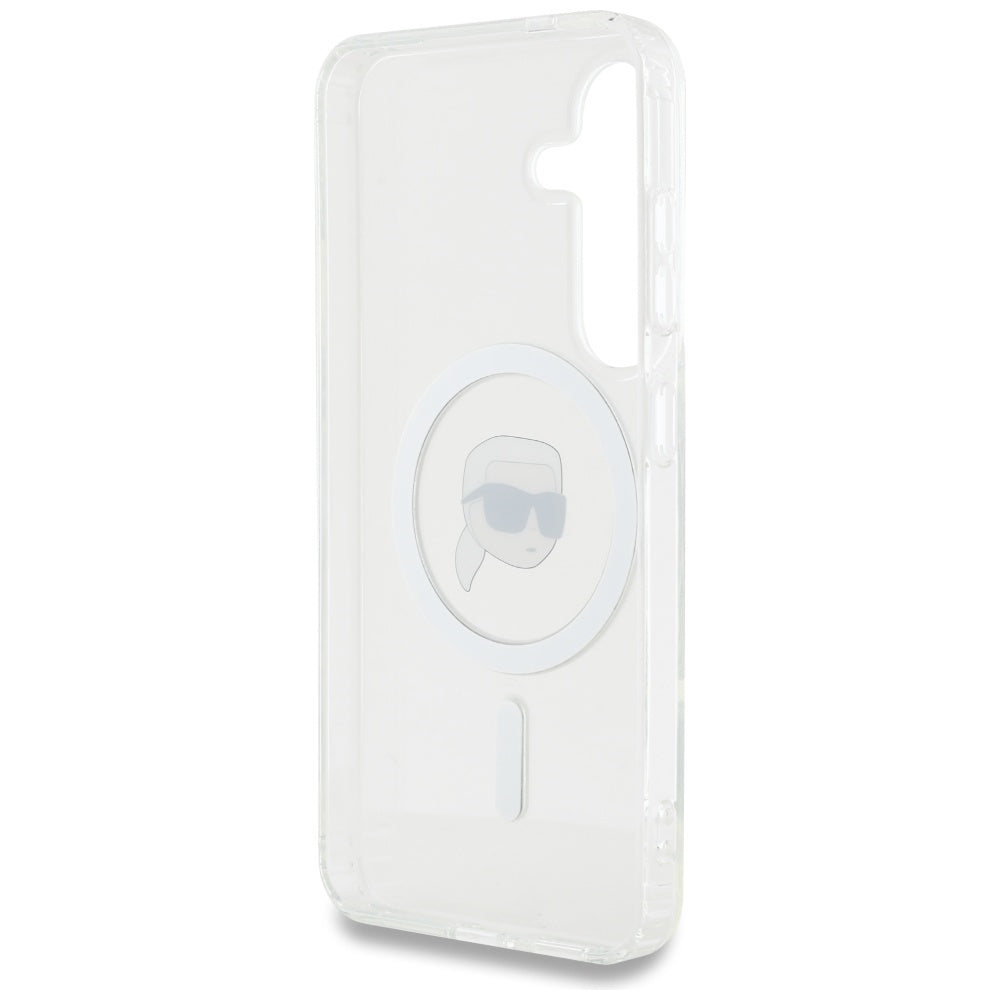 Ovitek MagSafe za Samsung Galaxy S25 S931, Karl Lagerfeld, IML Karl's Head, Bel.