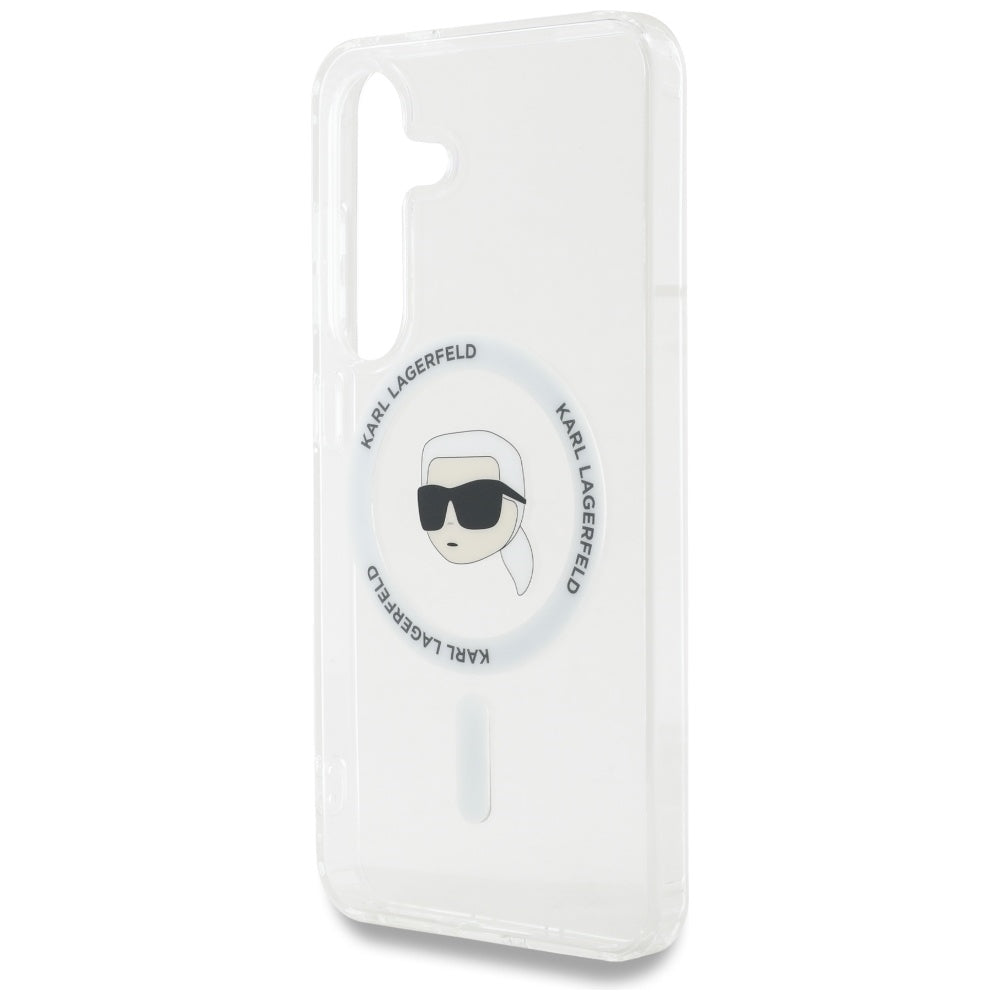 Ovitek MagSafe za Samsung Galaxy S25 S931, Karl Lagerfeld, IML Karl's Head, Bel.