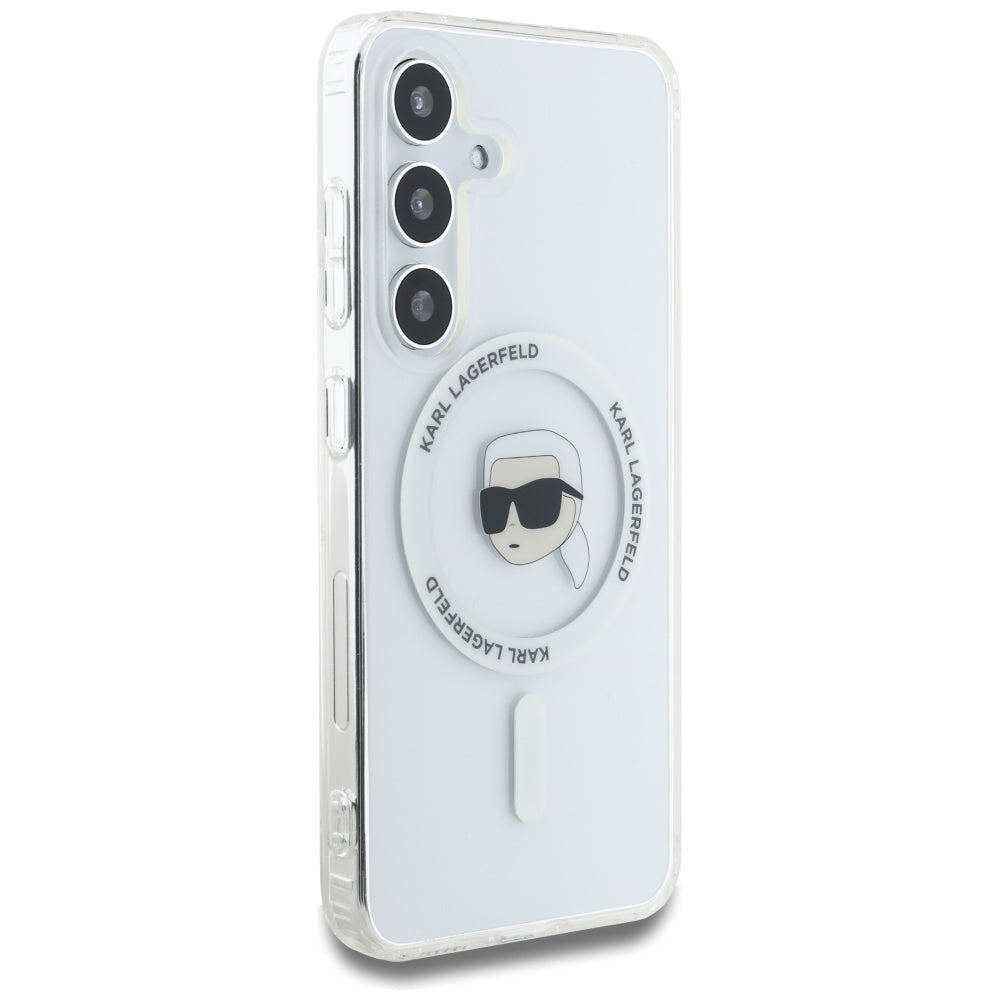 Ovitek MagSafe za Samsung Galaxy S25 S931, Karl Lagerfeld, IML Karl's Head, Bel.