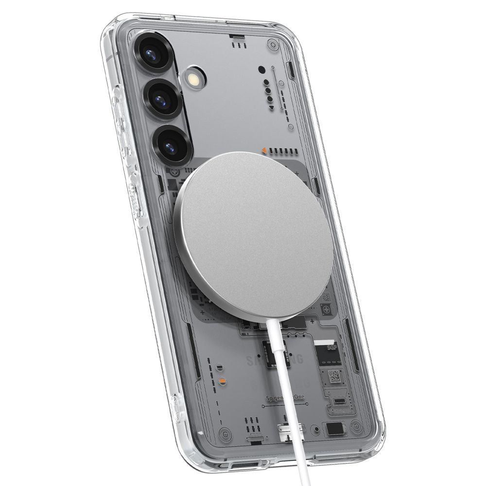 Ovitek MagSafe za Samsung Galaxy S25 S931, Spigen, Ultra Hybrid Neo One, Prozoren ACS09470