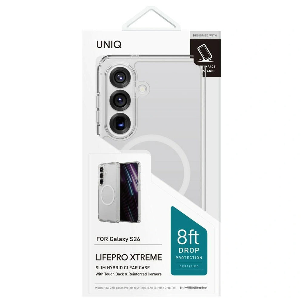 Ovitek MagSafe za Samsung Galaxy S25 S931, UNIQ, LifePro Xtreme MagClick, Prozoren