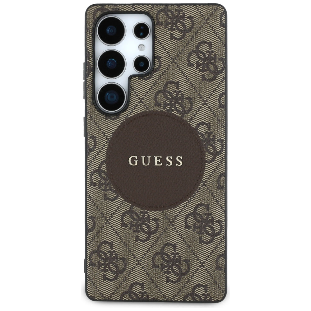 Ovitek MagSafe za Samsung Galaxy S25 Ultra S938, Guess, 4G Circle Classic Logo, rjava