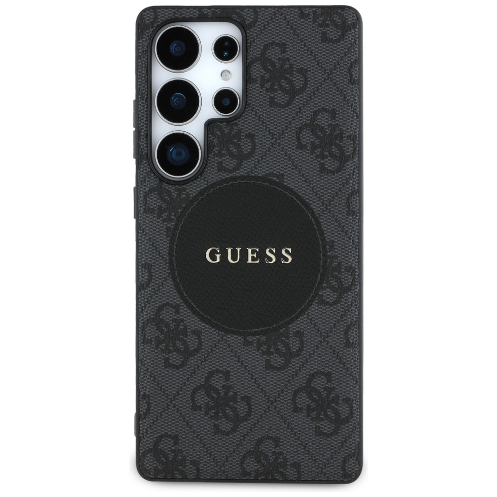 Ovitek MagSafe za Samsung Galaxy S25 Ultra S938, Guess, 4G Circle Classic Logo, Črn
