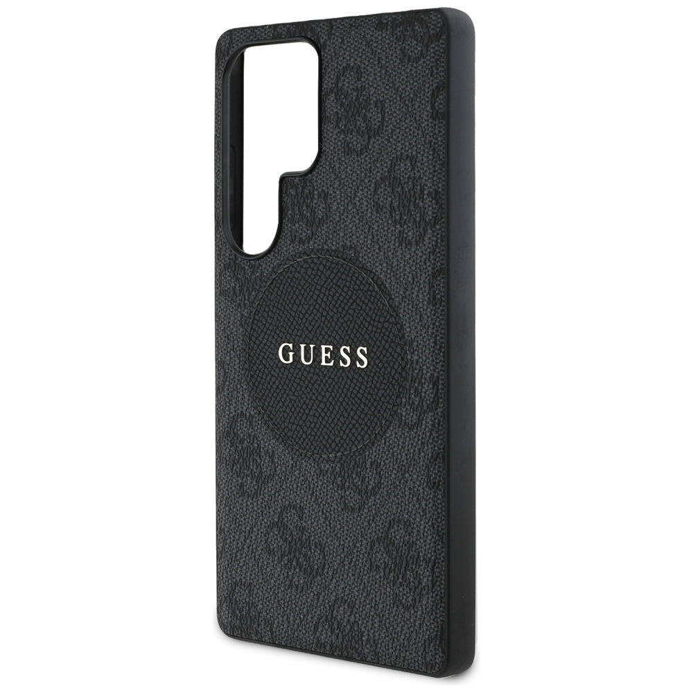 Ovitek MagSafe za Samsung Galaxy S25 Ultra S938, Guess, 4G Circle Classic Logo, Črn