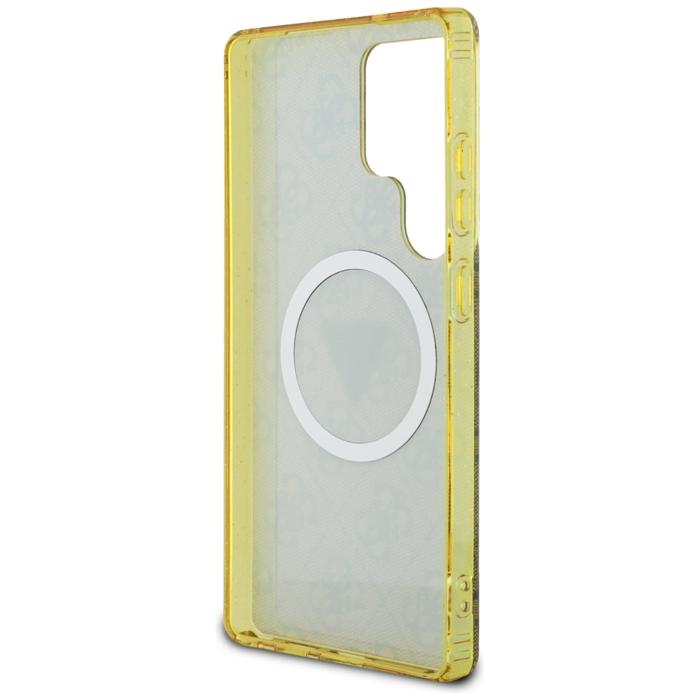 Ovitek MagSafe za Samsung Galaxy S25 Ultra S938, Guess, IML Glitter 4G Circle Triangle, rjava