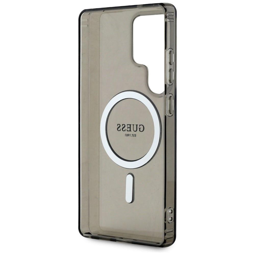 Ovitek MagSafe za Samsung Galaxy S25 Ultra S938, Guess, IML Glitter Circle, Črn