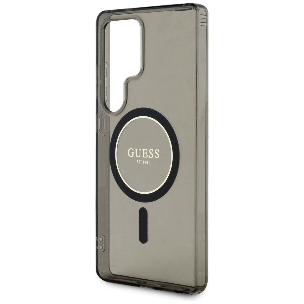Ovitek MagSafe za Samsung Galaxy S25 Ultra S938, Guess, IML Glitter Circle, Črn