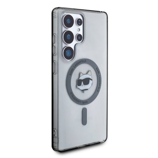 Ovitek MagSafe za Samsung Galaxy S25 Ultra S938, Karl Lagerfeld, IML Choupette's Head, Črna