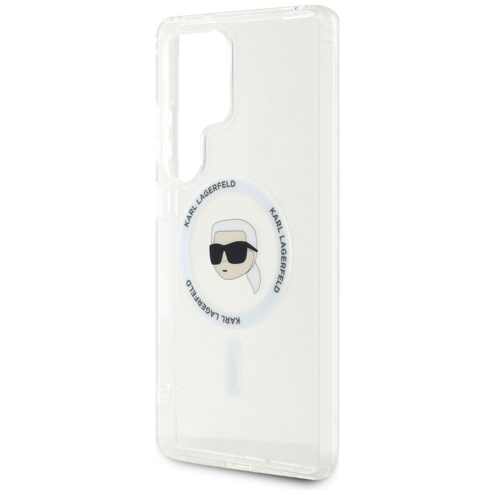 Ovitek MagSafe za Samsung Galaxy S25 Ultra S938, Karl Lagerfeld, IML Karl's Head, Bel