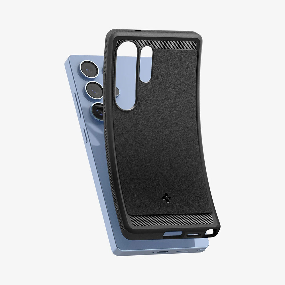 Ovitek MagSafe za Samsung Galaxy S25 Ultra S938, Spigen, Rugged Armor, Mat Črn ACS08951