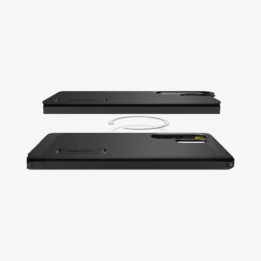 Ovitek MagSafe za Samsung Galaxy S25 Ultra S938, Spigen, Tough Armor, Črn ACS08964