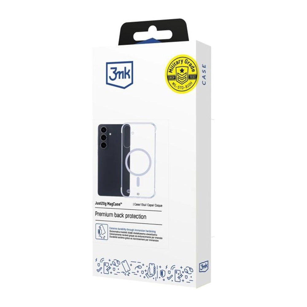 Ovitek MagSafe za Samsung Galaxy S26 Plus, 3MK, Just20g, Prozoren