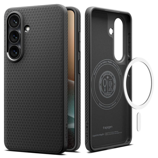 Ovitek MagSafe za Samsung Galaxy S26 Plus S947, Spigen, Liquid Air, Mat Črn ACS10704