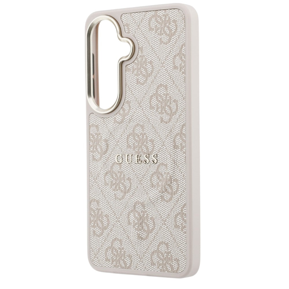 MagSafe ovitek za Samsung Galaxy S26 S942, Guess, 4G Embossed Ring, Roza