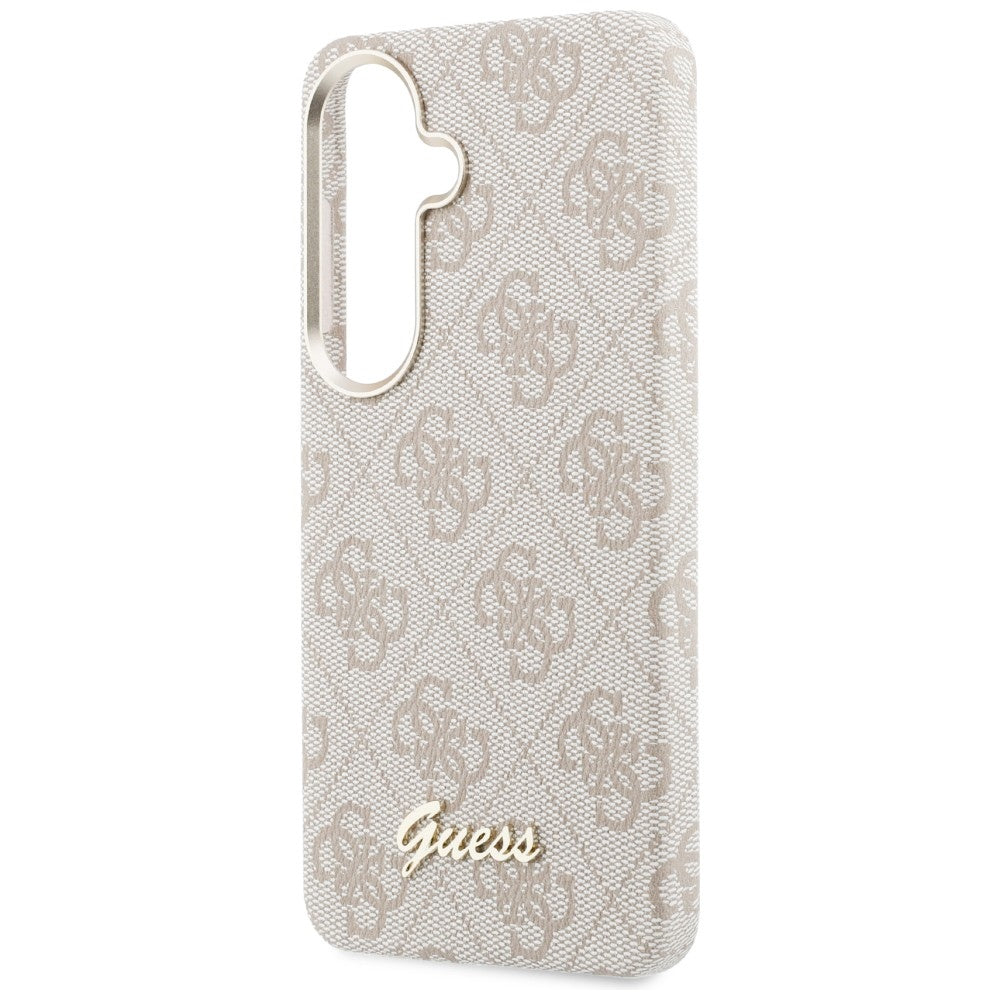 Ovitek MagSafe za Samsung Galaxy S26 S942, Guess, 4G Script Logo, Roza