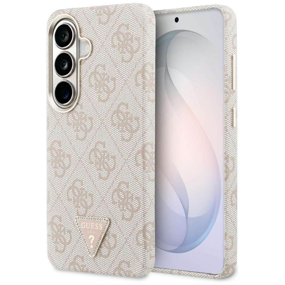 MagSafe ovitek za Samsung Galaxy S26 S942, Guess, 4G Triangle Logo, Roza