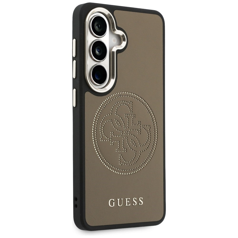 Ovitek MagSafe za Samsung Galaxy S26 S942, Guess, Perforated Logo, Rjava