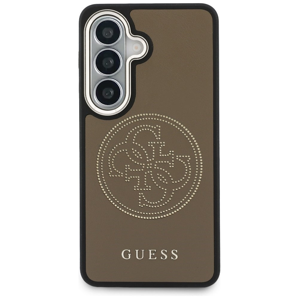 Ovitek MagSafe za Samsung Galaxy S26 S942, Guess, Perforated Logo, Rjava