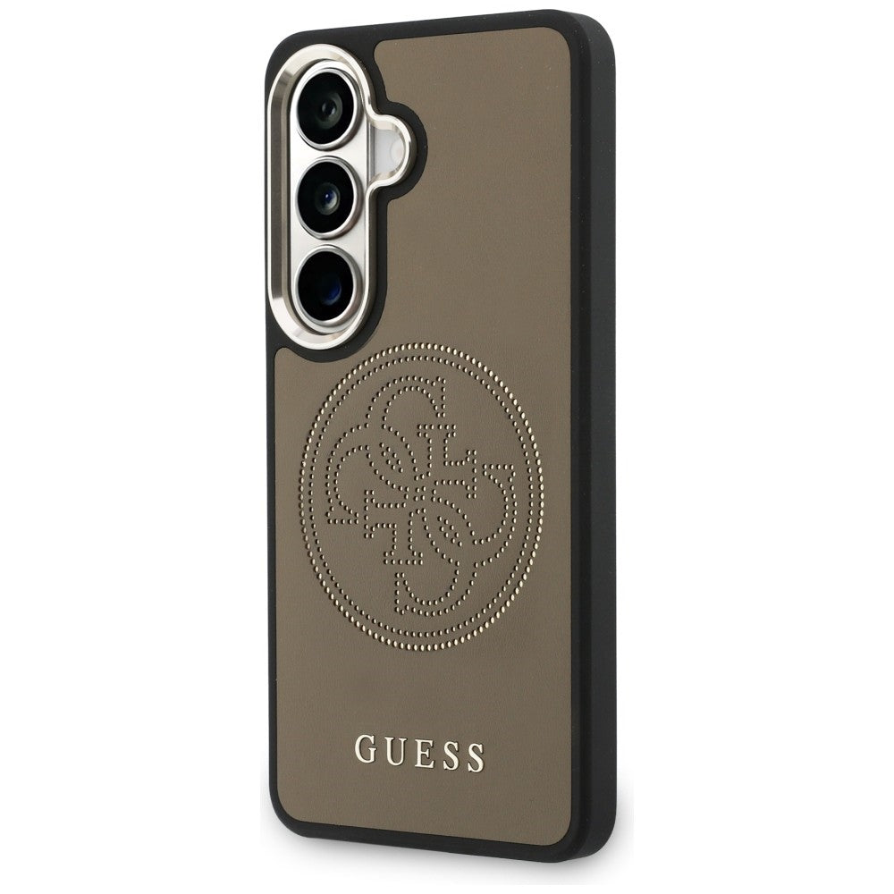 Ovitek MagSafe za Samsung Galaxy S26 S942, Guess, Perforated Logo, Rjava