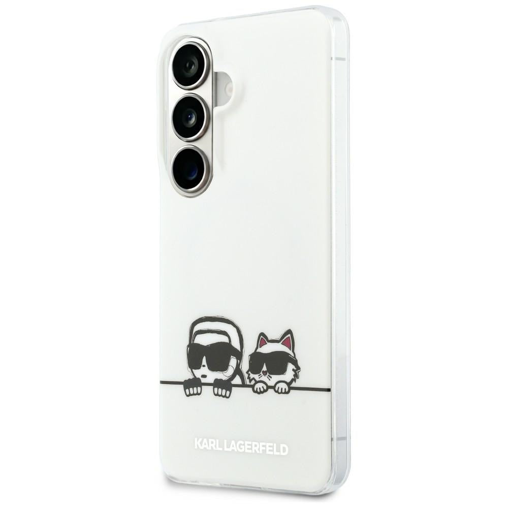 Ovitek MagSafe za Samsung Galaxy S26 S942, Karl Lagerfeld, IML Karl & Choupette Peekaboo Logo, Bel.