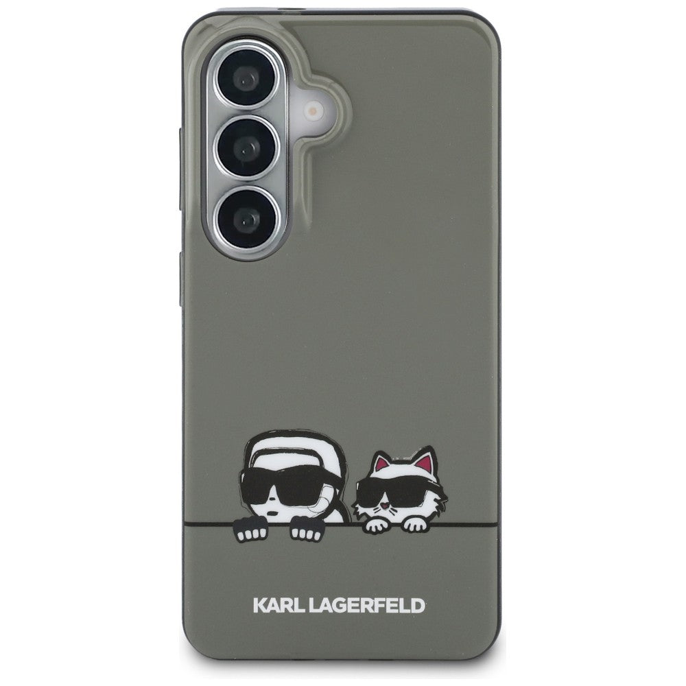 MagSafe Case for Samsung Galaxy S26 S942, Karl Lagerfeld, IML Karl & Choupette Peekaboo Logo, Black