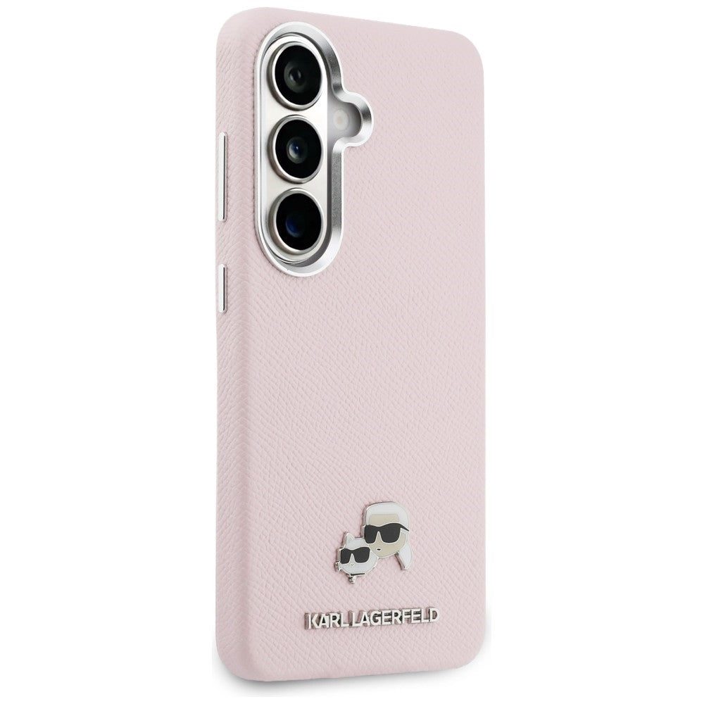 Ovitek MagSafe za Samsung Galaxy S26 S942, Karl Lagerfeld, Karl & Choupette Head's Pin, Roza