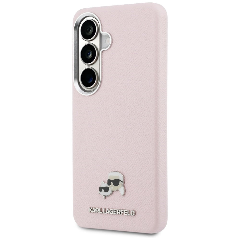 Ovitek MagSafe za Samsung Galaxy S26 S942, Karl Lagerfeld, Karl & Choupette Head's Pin, Roza