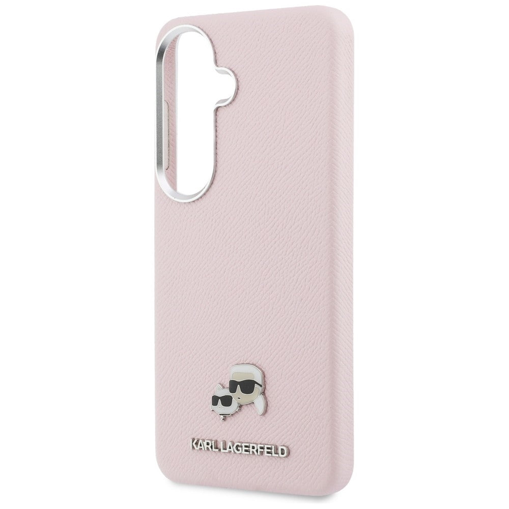 Ovitek MagSafe za Samsung Galaxy S26 S942, Karl Lagerfeld, Karl & Choupette Head's Pin, Roza
