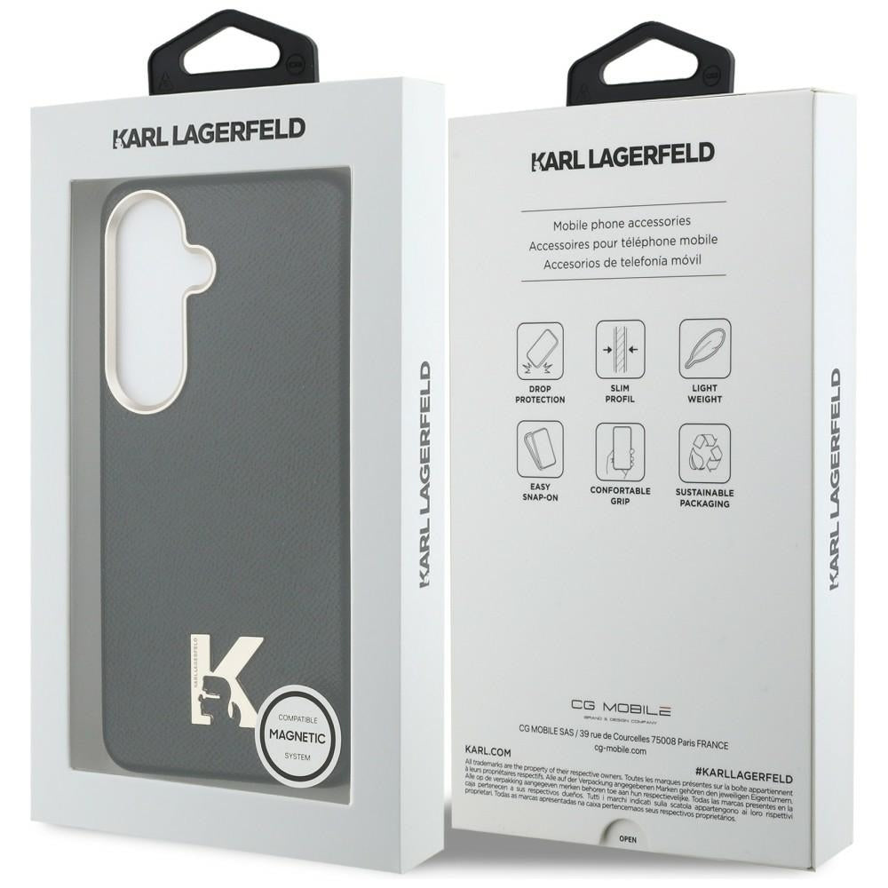 MagSafe ovitek za Samsung Galaxy S26 S942, Karl Lagerfeld, Karl Head Logo, črn