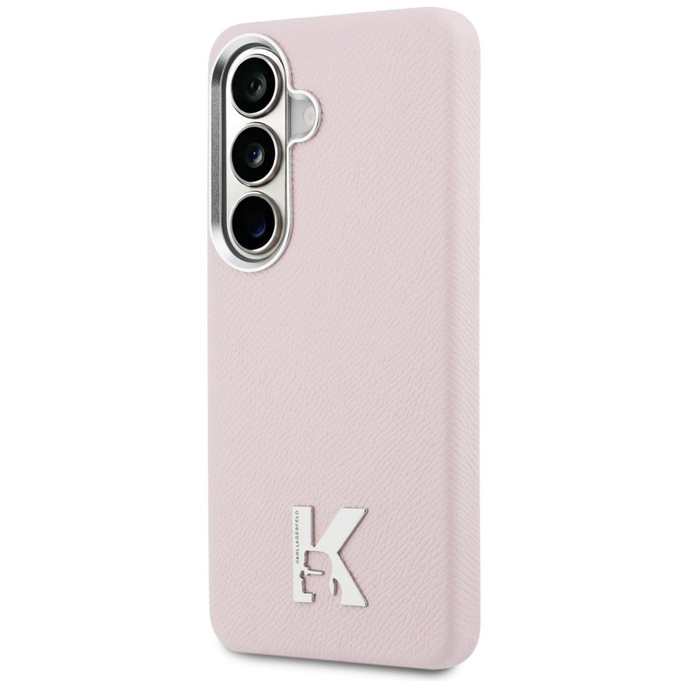 Ovitek MagSafe za Samsung Galaxy S26 S942, Karl Lagerfeld, Karl Head Logo, Roza