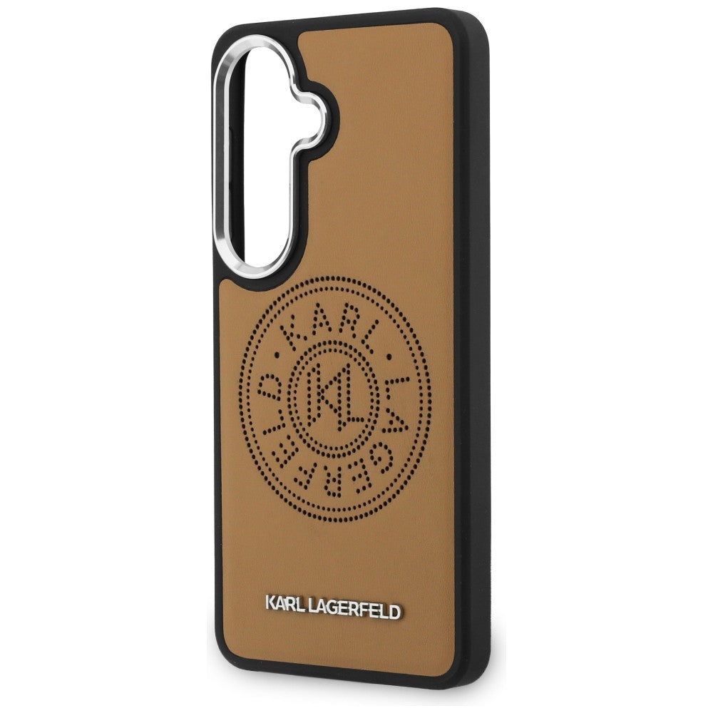 Ovitek MagSafe za Samsung Galaxy S26 S942, Karl Lagerfeld, Karl Round Point Logo, Rjava
